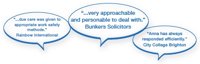 Hunters Recruitment - speech bubbles saying some nice testimonials about our recruitment support service